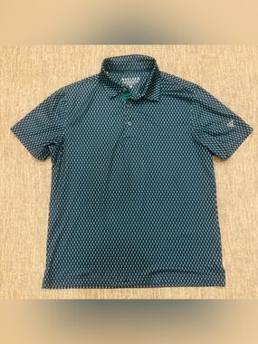 Mizzen+Main Boys' Teal Patterned Polo